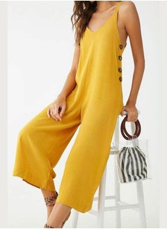 Women's casual jumpsuit with a V-neck
