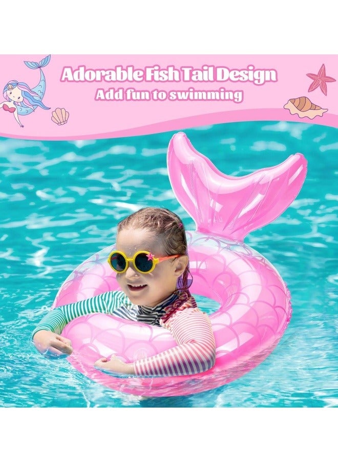Inflatable Swimming Ring, Cute Pool Float Tube Decorations Swim Tubes Outdoor Pool Beach Water Floats Party Supplies Floaties for Children, Pink - Image 2