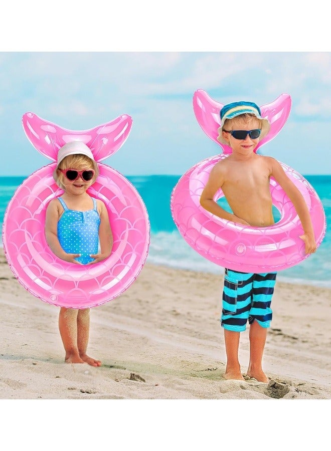 Inflatable Swimming Ring, Cute Pool Float Tube Decorations Swim Tubes Outdoor Pool Beach Water Floats Party Supplies Floaties for Children, Pink - Image 5