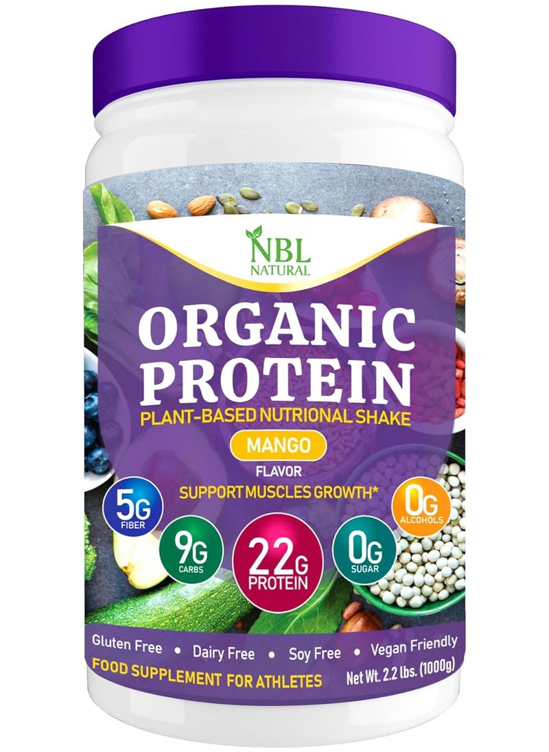 NBL NATURAL Plant Based Organic Protein Powder, Vegan Protein Powder for Men & Women, Mango, 2.2 lbDairy, Gluten Free, Lactose Free, No Sugar Added, Mango, 2.2 lb, 25 Servings - pzsku/ZB51E236B887DFE4F642CZ/45/_/1699177353/3d05b636-782e-452a-8fbf-95e63153eeff