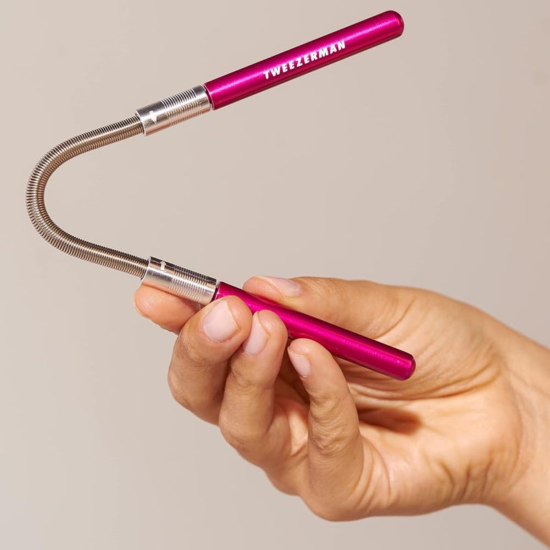 Tweezerman Smooth Finish Facial Hair Remover Pink - Easy and Gentle Facial Hair Remover for Women, Tweezerette Tweezer Included In Pack - Image 3