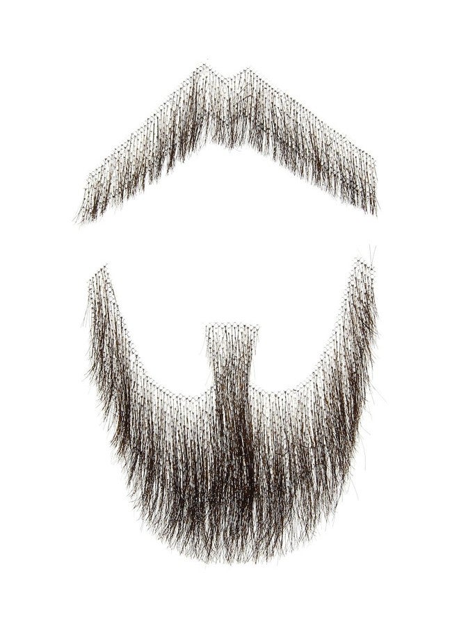 Ritzkart Fake Beard for Men - 100% Human Hair Natural Look Real Hair Beard & Moustache Kit for Adults Reusable Beard for Acting Costume Drama Cosplay & Makeup Use (OriginalmenbeardblkHH) - Image 2