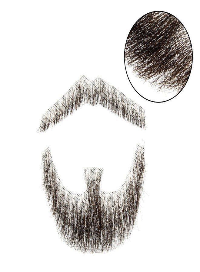 Ritzkart Fake Beard for Men - 100% Human Hair Natural Look Real Hair Beard & Moustache Kit for Adults Reusable Beard for Acting Costume Drama Cosplay & Makeup Use (OriginalmenbeardblkHH) - Image 5