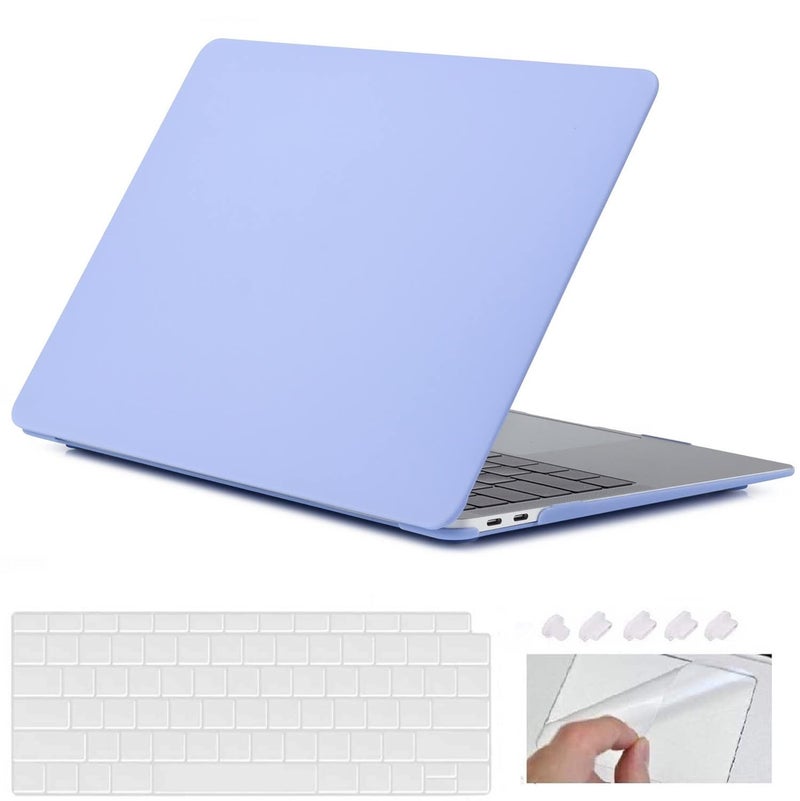 GIOIA BAZAAR Case for MacBook, Plastic Hard Shell Case Cover Compatible with MacBook Air 13 inch (2020 2019 2018 Release) M1 A2337 A2179 A1932 with Retina Display & Touch id (Matt Serenity Blue) - Image 1