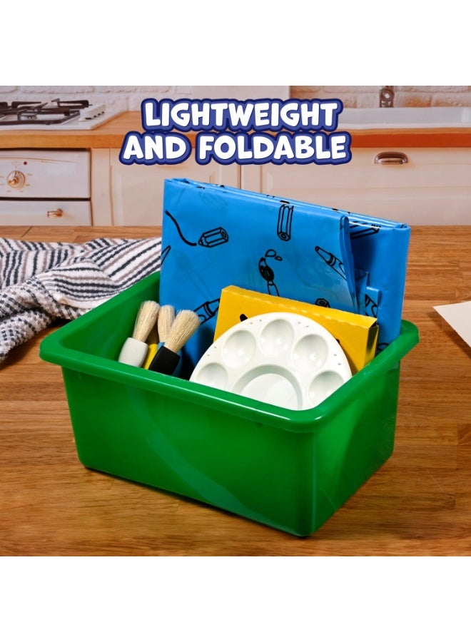 Ready 2 Learn Messy Mat | Protect Tables and Floors While Crafting | Washable High Chair Mat | Waterproof | Reusable and Lightweight | 60â€L x 60â€W - Image 2