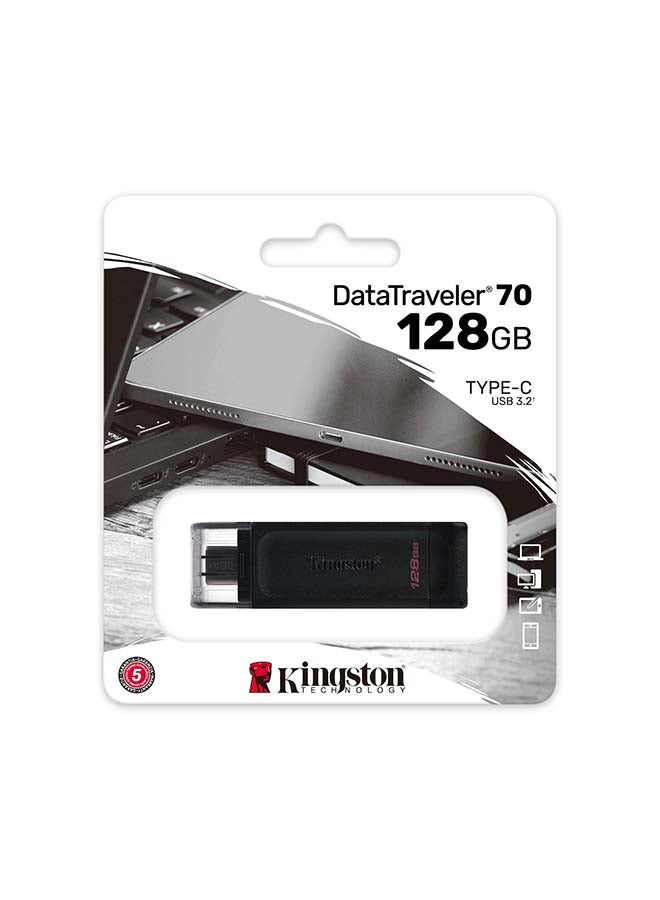 كينغستون فلاش درايف داتا ترافلر 70 من الجيل الأول سعة 128 جيجابايت بمنفذي USB-C وUSB 3.2 - Image 3