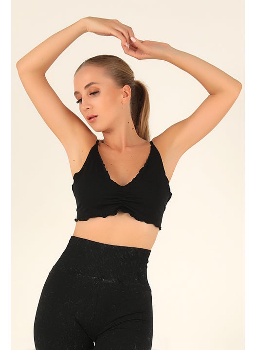 Gathered Detail Adjustable Strap Bustier