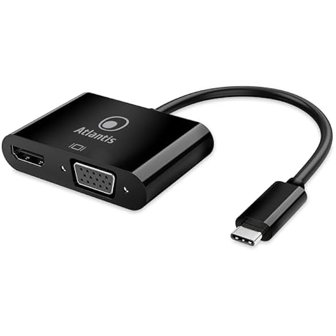 Atlantis USB ADAPTER TYPE C TO HDMI + VGA + POWER DELIVERY 65W A04-TC_HD+V+PD - Image 1