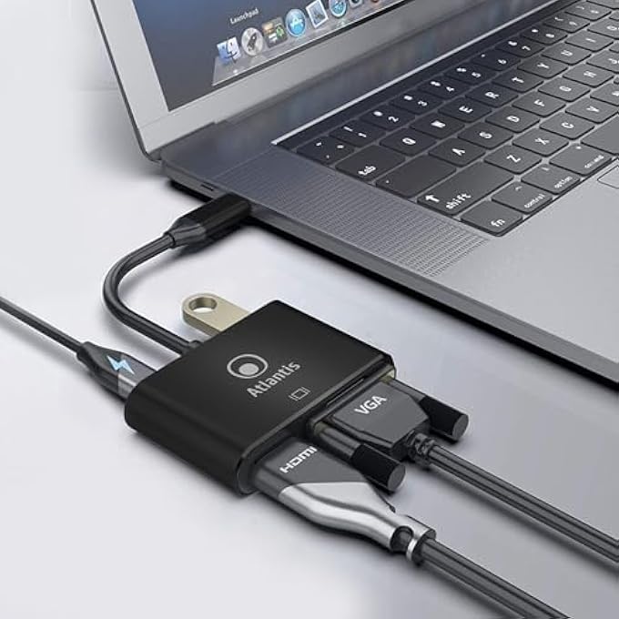 Atlantis USB ADAPTER TYPE C TO HDMI + VGA + POWER DELIVERY 65W A04-TC_HD+V+PD - Image 3