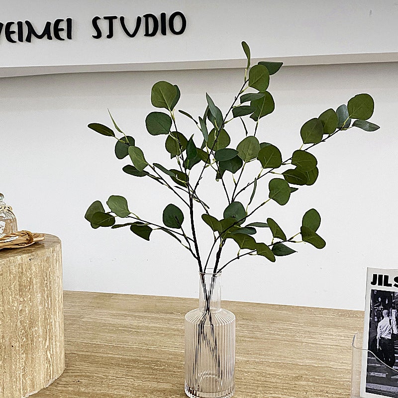 Simulation of Apple Leaves Simulation of Green Plant Leaves Eucalyptus Silk Screen Money Leaves Wedding Ceremonial Hall Venue Arrangement Flower Arrangement - Image 5