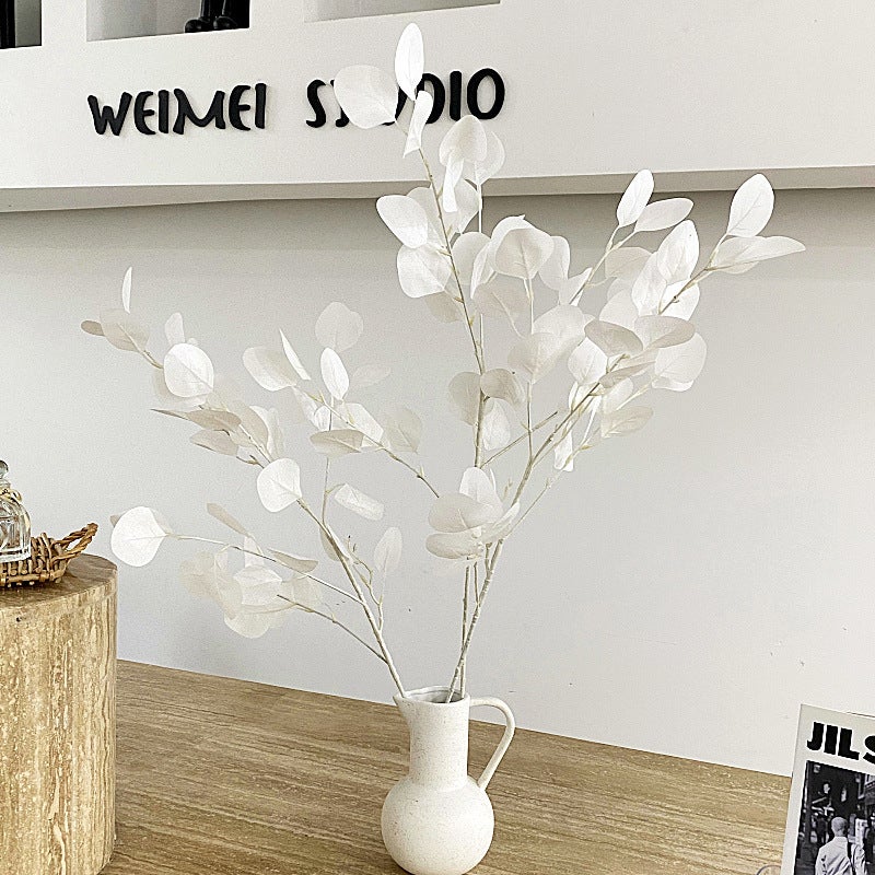 Simulation of Apple Leaves Simulation of Green Plant Leaves Eucalyptus Silk Screen Money Leaves Wedding Ceremonial Hall Venue Arrangement Flower Arrangement - Image 3