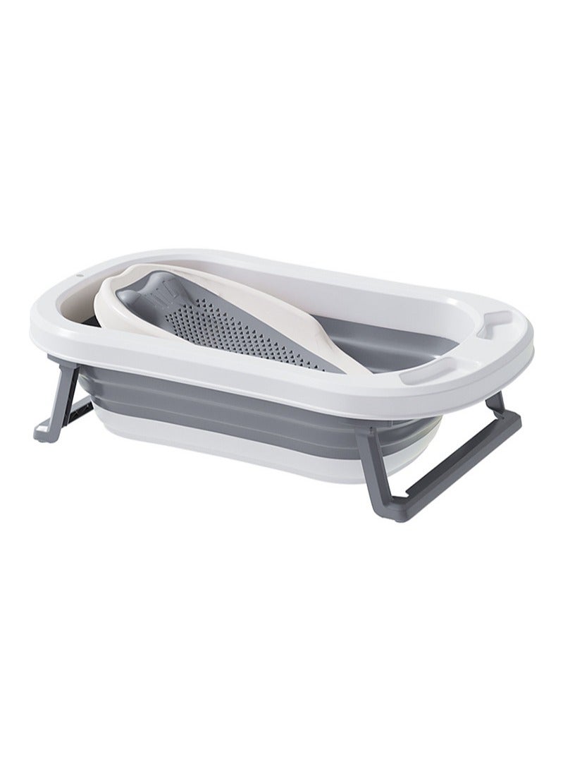 XiuWoo 7-Piece Anti-Slip Foldable Baby Bathtub Set,Safe Material,Save Space ,1 Bathtub, 1 Stand, 1 Scoop, 3 Washbasins, 1 Bucket  - Image 2