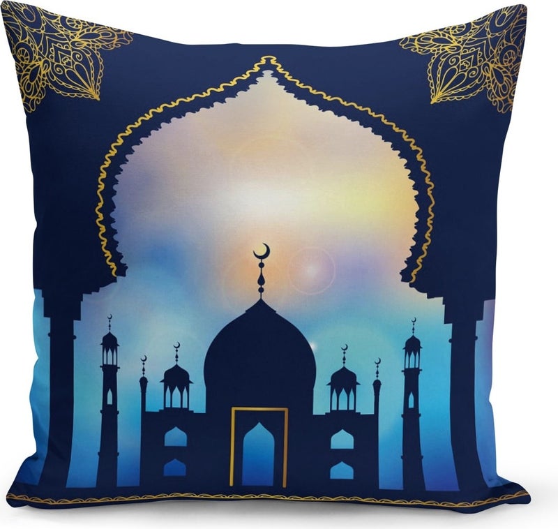 Filamente Ramadan Special Patterned Double Sided Digital Printed Cushion Cover 
