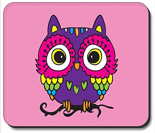 Art Plates Brand Mouse Pad - Pink Owl - Image 5