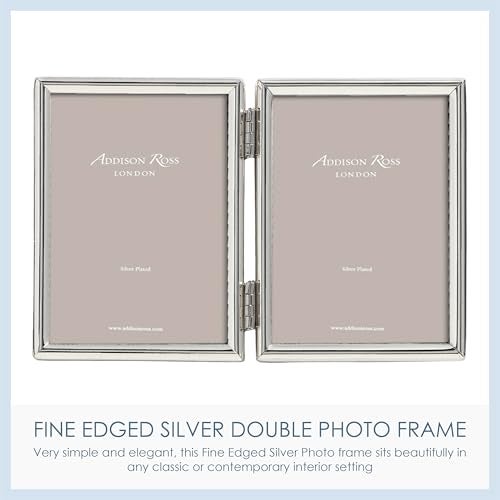 Addison Ross, Essentials Photo Frame, Silver Plate Double, 2 x 3 Inches - Image 5