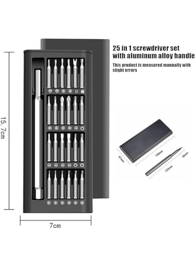 بي دبليو اس جاي اوا مجموعة مفكات راغي صغيرة دقيقة 24 في 1، مجموعة لقم مفك مغاطيسي مع مجموعة اصلاح حافظة م الالوميوم، ماسة للاستخدام في الاجزة الالكتروية والواتف الذكية والساعات والظارات والكميوتر وماك - Image 4