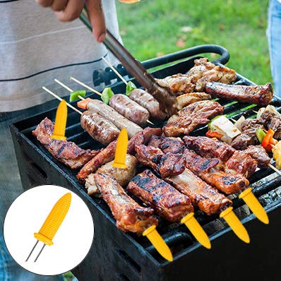 Gircss 10PCS Corn Holders - Corn on The Cob Skewers,Stainless Steel Corn Fork Prong Skewers Kitchen Tool for BBQ Twin Prong Sweetcorn Holders Home Cooking Fork - Image 4