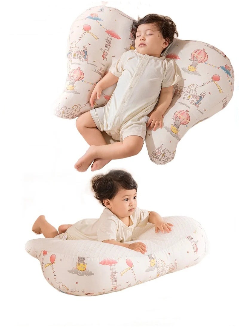 MIXDE Baby Nursing Pillow for Breastfeeding, Multifunctional Toddler Look Up and Lying Pillows, Anti vomit Milk Babies Crib Headrest for Newborn and Infant, 30 Degree Incline, Enlarged and Widened  - Image 1