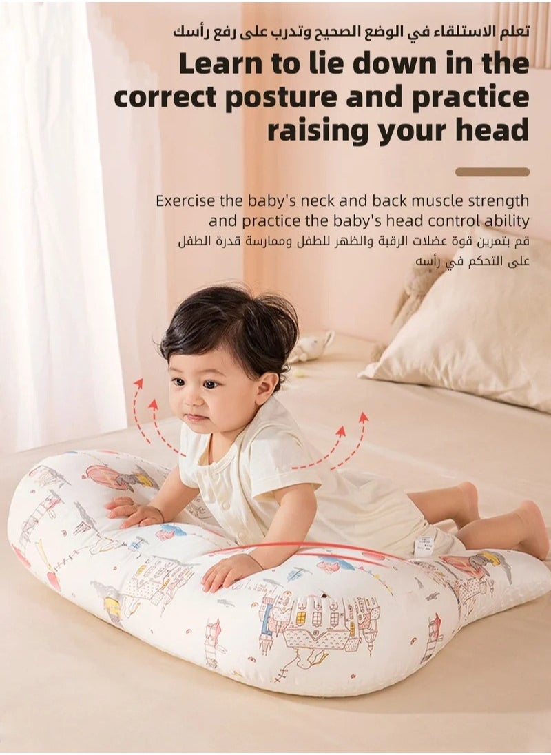 MIXDE Baby Nursing Pillow for Breastfeeding, Multifunctional Toddler Look Up and Lying Pillows, Anti vomit Milk Babies Crib Headrest for Newborn and Infant, 30 Degree Incline, Enlarged and Widened  - Image 2