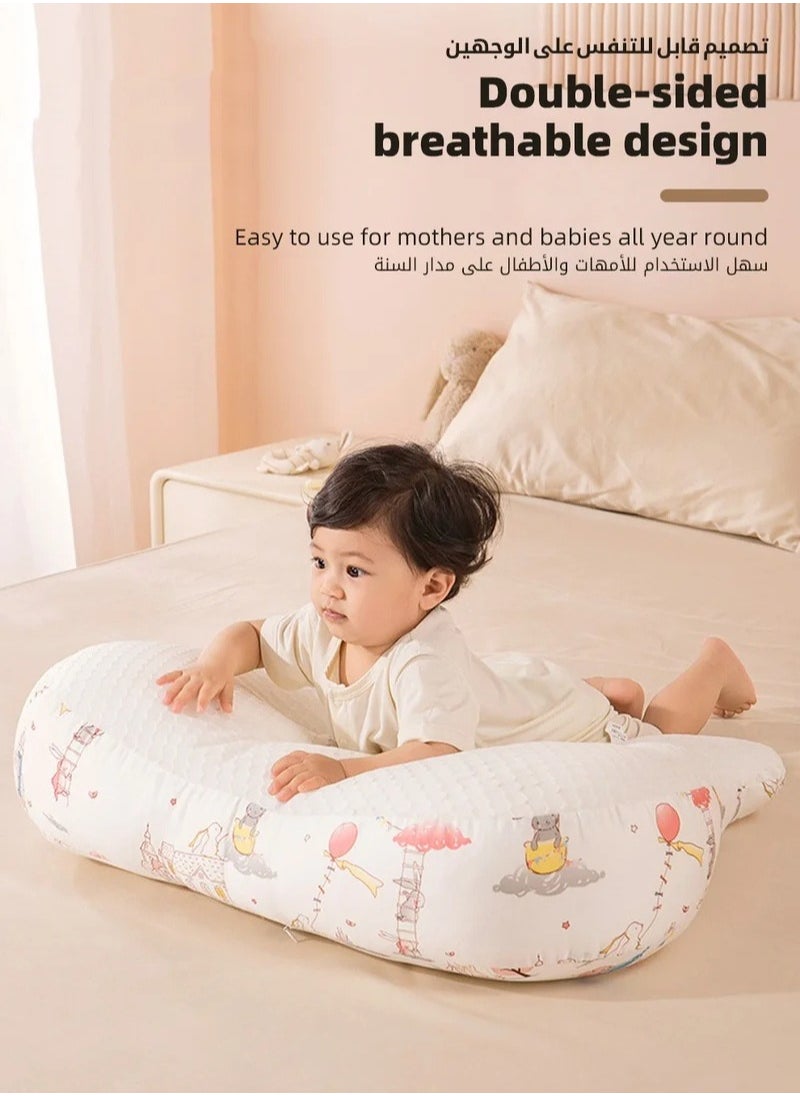 MIXDE Baby Nursing Pillow for Breastfeeding, Multifunctional Toddler Look Up and Lying Pillows, Anti vomit Milk Babies Crib Headrest for Newborn and Infant, 30 Degree Incline, Enlarged and Widened  - Image 3