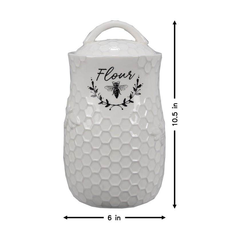 Young's Inc Ceramic Honey Bee Canisters, 4 pc/set - Image 3