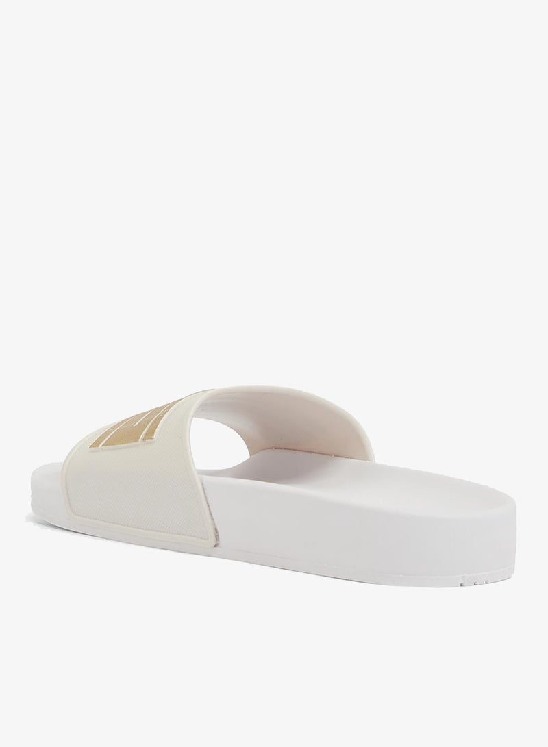 Voices Slide London Women'S Anti Slip Sole Single Strap Sandals - White - Image 2