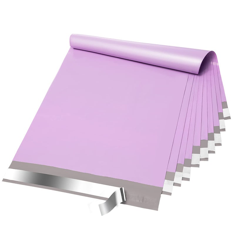 Fuxury Poly Mailers 12x15.5Inch 100 Pcs, Waterproof Shipping Bags for Clothing, Strong Adhesive Shipping Envelopes for Small Business Suppliers, Self Seal Mailers Poly Bags Mailing Envelopes Purple - Image 1