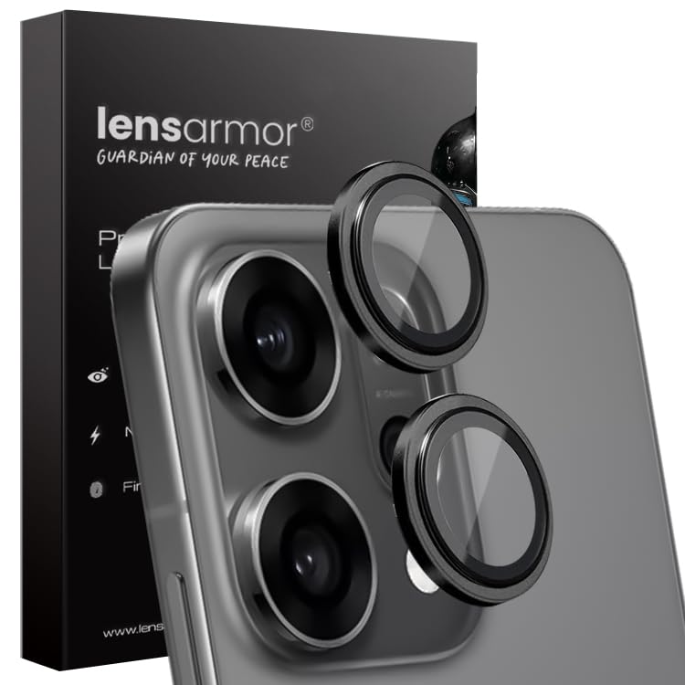 Lensarmor Compatible with Oppo Reno 14 Pro Camera Lens Protector – Black (1 Pack) | Premium 9H Tempered Glass, Military-Grade Protection, Ultra-Clear & Case-Friendly Lens Guard - Image 1