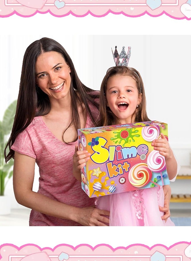 Slime مجموعة للأطفال 10 عبوات، مجموعة أدوات مع قوالب فواكه، مجموعة سحاب للسحب للبنات والأولاد، هدايا حفلات ترفيهية للأعمار من 6 سنوات فما فوق - Image 5