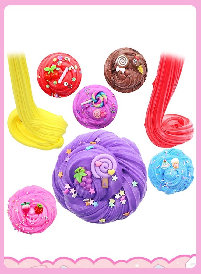 Slime مجموعة للأطفال 10 عبوات، مجموعة أدوات مع قوالب فواكه، مجموعة سحاب للسحب للبنات والأولاد، هدايا حفلات ترفيهية للأعمار من 6 سنوات فما فوق - Image 3