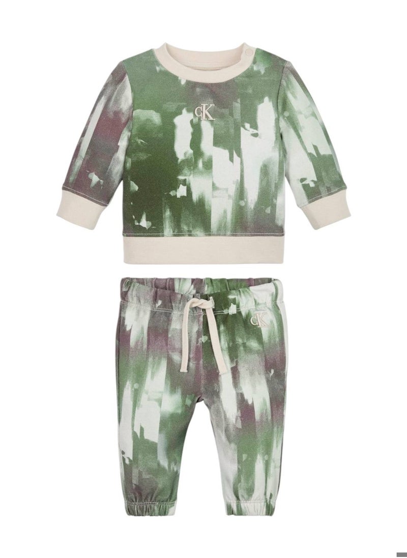 Calvin Klein Jeans Baby Camo Print Tracksuit - Cotton, Multicolor  - Image 1