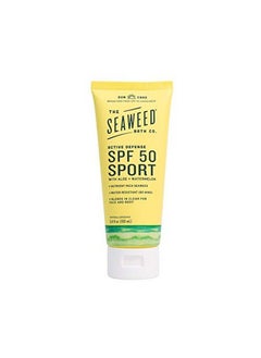 The Seaweed Bath Co. Active Defense Spf 50 Sport Broad Spectrum Sunscreen Cream 3.4 Ounce Nutrient Rich Seaweed Aloe Vegan Paraben Free  - Image 2