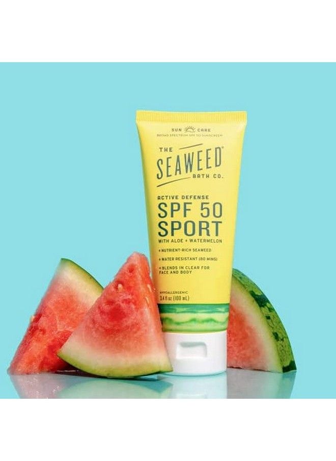 Active Defense Spf 50 Sport Broad Spectrum Sunscreen Cream 3.4 Ounce Nutrient Rich Seaweed Aloe Vegan Paraben Free - pzsku/ZB51EEC815217A0A2C1BDZ/45/_/1661189693/d2e3e9a5-0b6a-4421-9815-d4d7c73a4a45