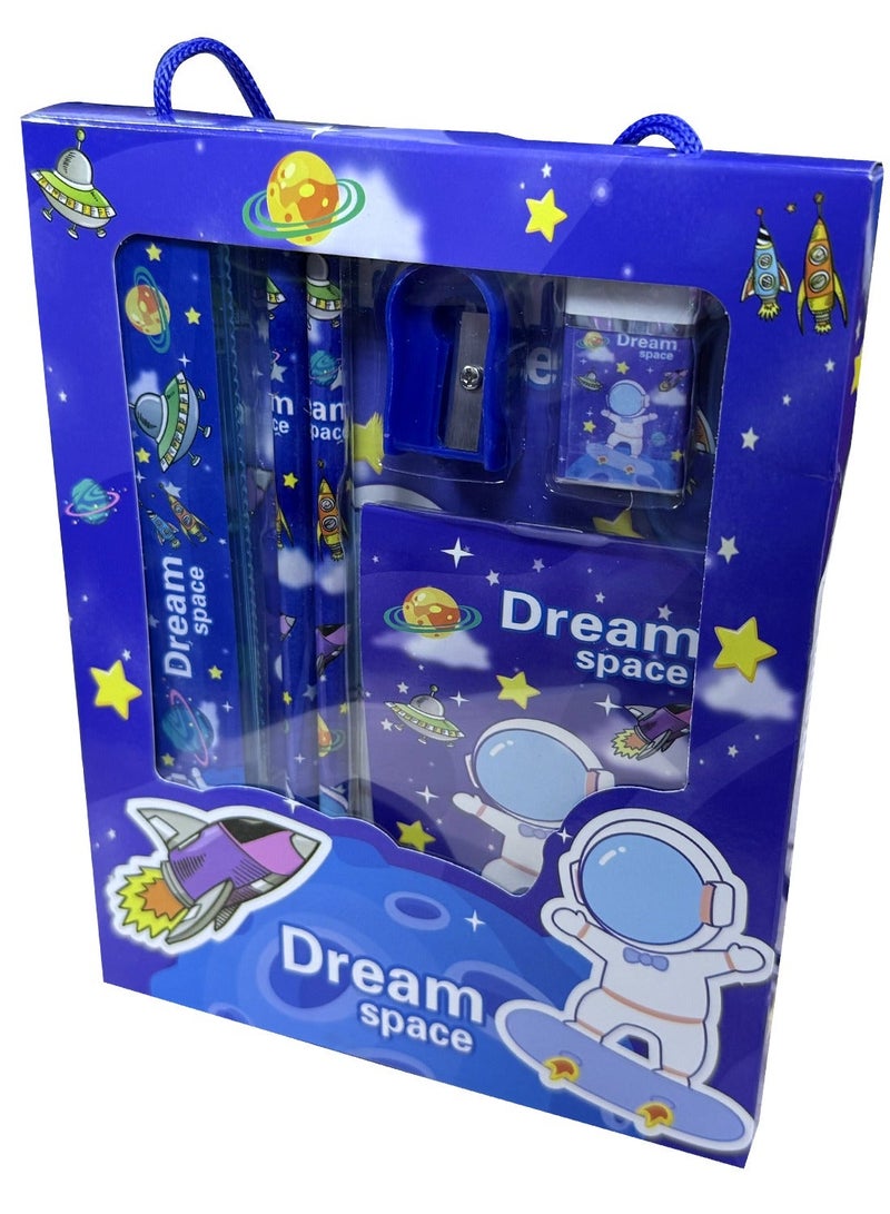 Eazy Kids 9-Piece Kids Stationery Gift Set – Astronaut & Space Theme - Image 1