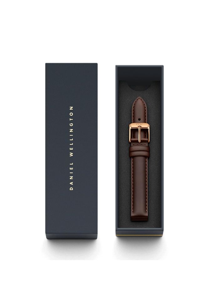 DANIEL WELLINGTON Petite Brown Leather Watch Strap  14Mm (0.55 In) Genuine Italian Leather Watch Band For Women, Rose Gold Accents, Comfortable & Timeless Design Bristol - Image 5