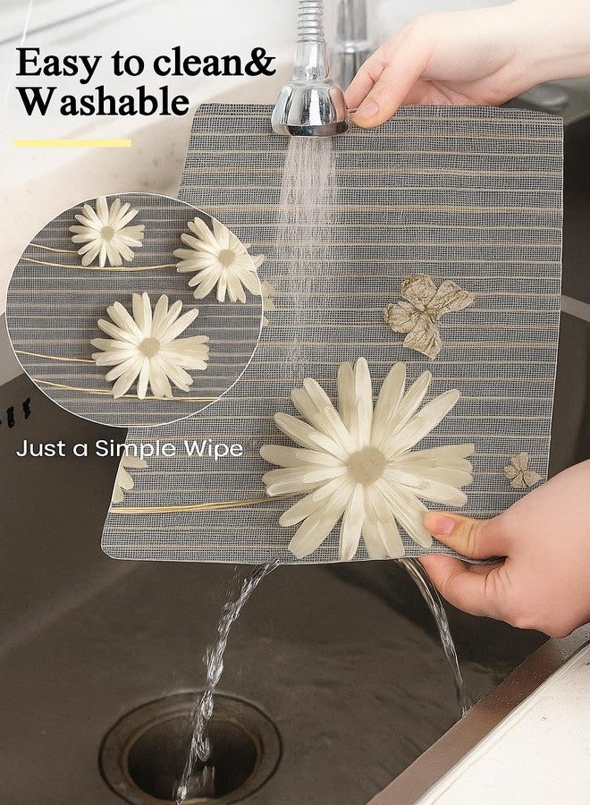 Cread Craft مجموعة مفارش طاولة طعام قابلة للغسل من بلاستيك PVC من كريد كرافت، 6 قطع، مقاس 45 × 30 سم - CC044 - Image 3