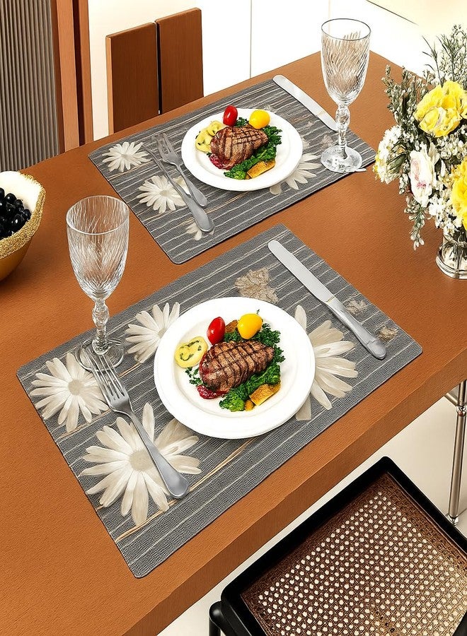 Cread Craft مجموعة مفارش طاولة طعام قابلة للغسل من بلاستيك PVC من كريد كرافت، 6 قطع، مقاس 45 × 30 سم - CC044 - Image 4