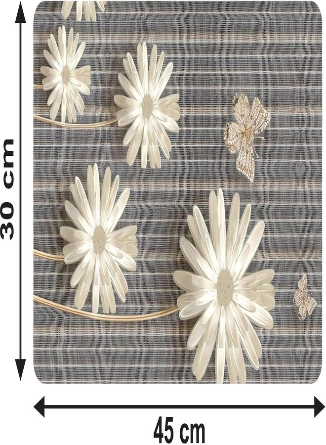 Cread Craft مجموعة مفارش طاولة طعام قابلة للغسل من بلاستيك PVC من كريد كرافت، 6 قطع، مقاس 45 × 30 سم - CC044 - Image 2