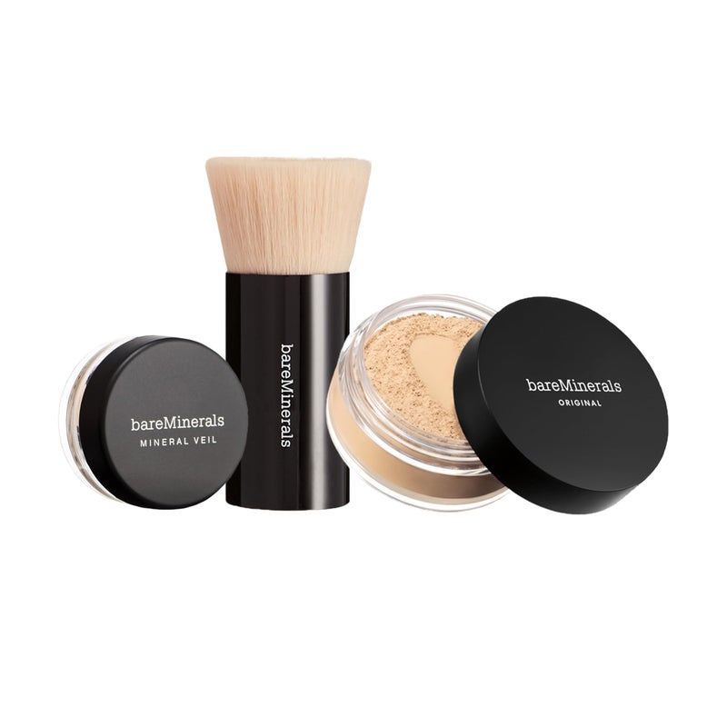 bareMinerals Original Get Started Kit 3-Piece Mineral Makeup Set, Fair Light, Vegan, Cruelty-Free & Dermatologist-Tested - Image 1