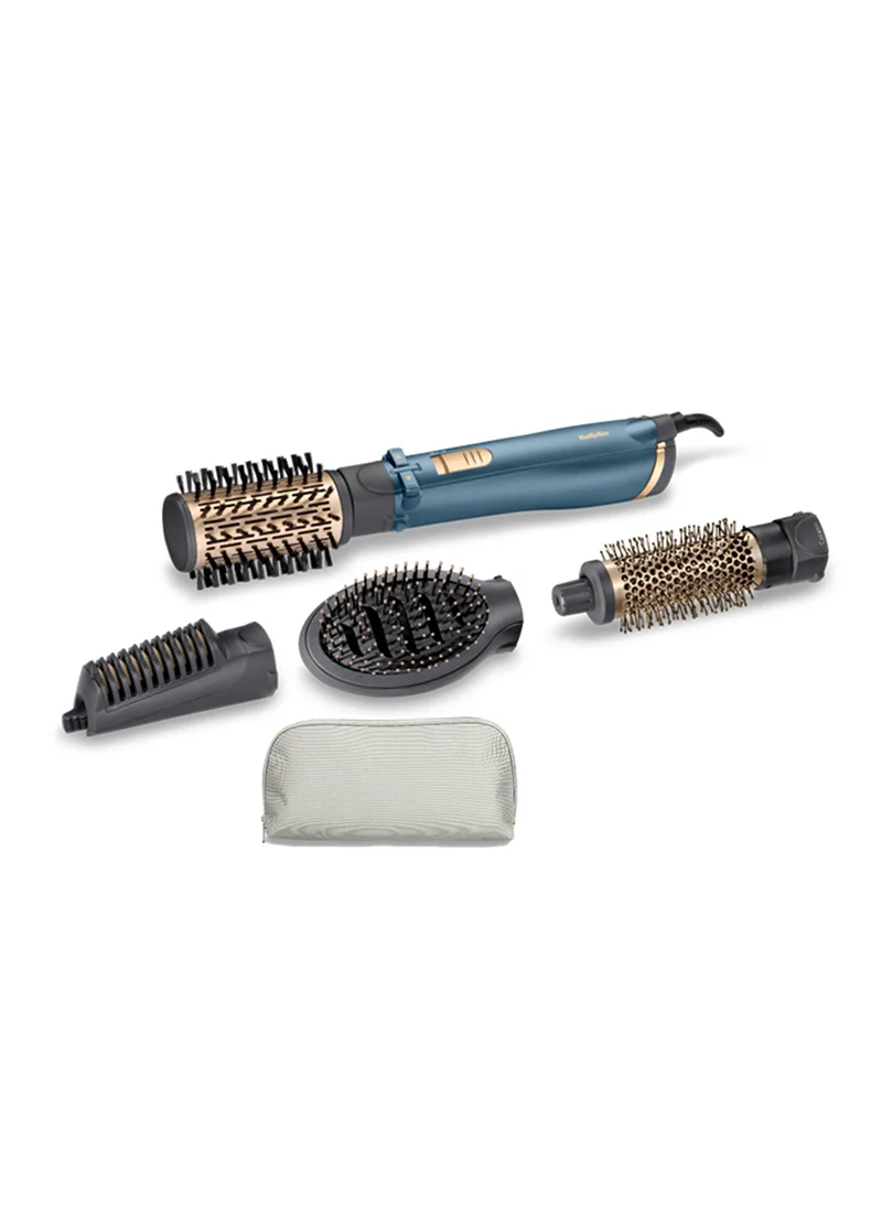 babyliss Air Styler Pro 1000, 38mm Thermal Brush With 2, 2m Swivel Cord, Rotating 50mm Soft Bristle Brush With 2 Heats Plus A Cool Setting lightweight Design & Salon-quality Results, AS965SDE