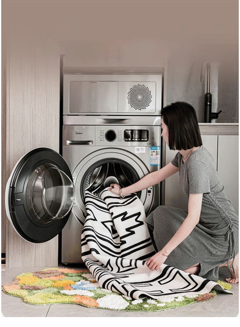 Bathroom Mat 40x60cm Dual-Side Non-Slip Washable Absorbent Soft Microfiber Bath Rug Machine Washable for Shower Floor - Image 3