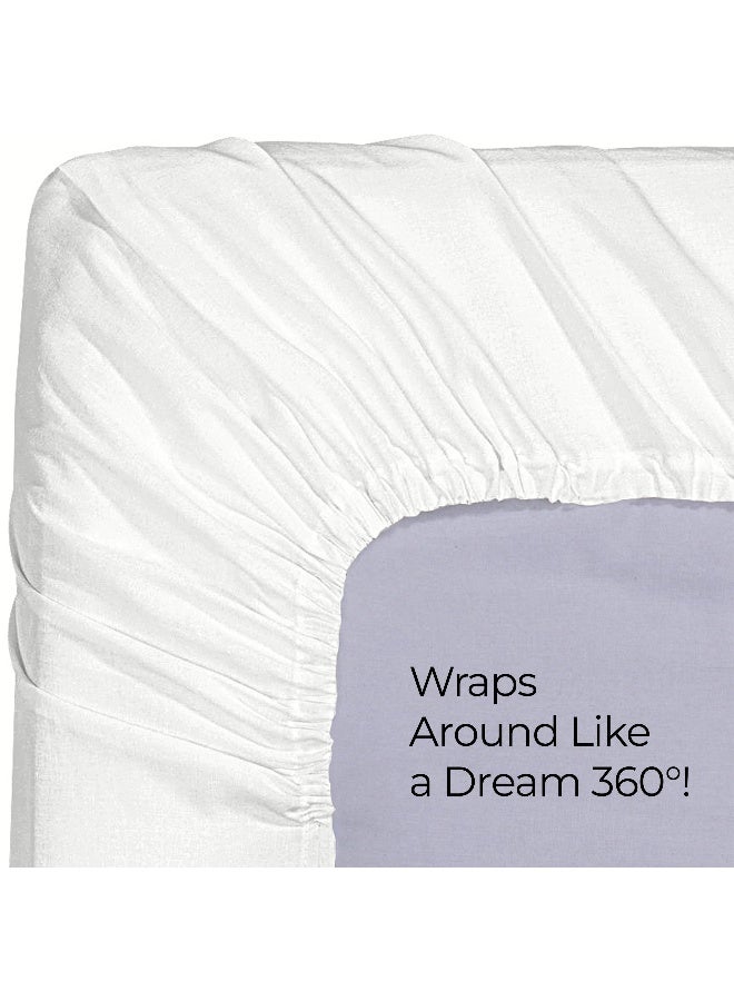 Utopia Bedding Cal King Fitted Sheet - Bottom Sheet - Deep Pocket - Soft Microfiber -Shrinkage and Fade Resistant-Easy Care -1 Fitted Sheet Only (White) - Image 5