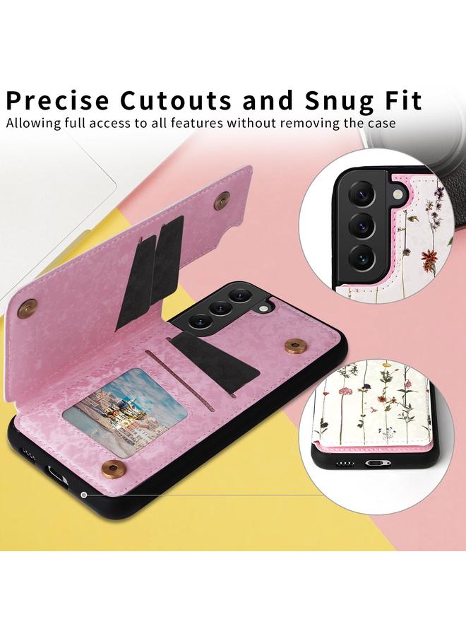 اس-توب جراب لهاتف Samsung Galaxy S22+ 5G مطبوع بمشبك مزدوج RFID مضاد للسرقة - Image 3