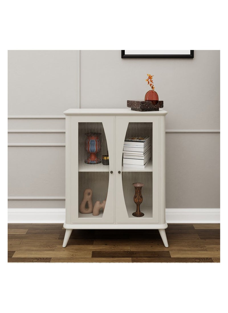 ROYALOAK Royaloak Oliver Side Board | MDF | High Glossy | Kitchen Cabinet | Crockery Cabinet | Durable & Long-lasting | Two Doors | Three Shelves  - Image 5