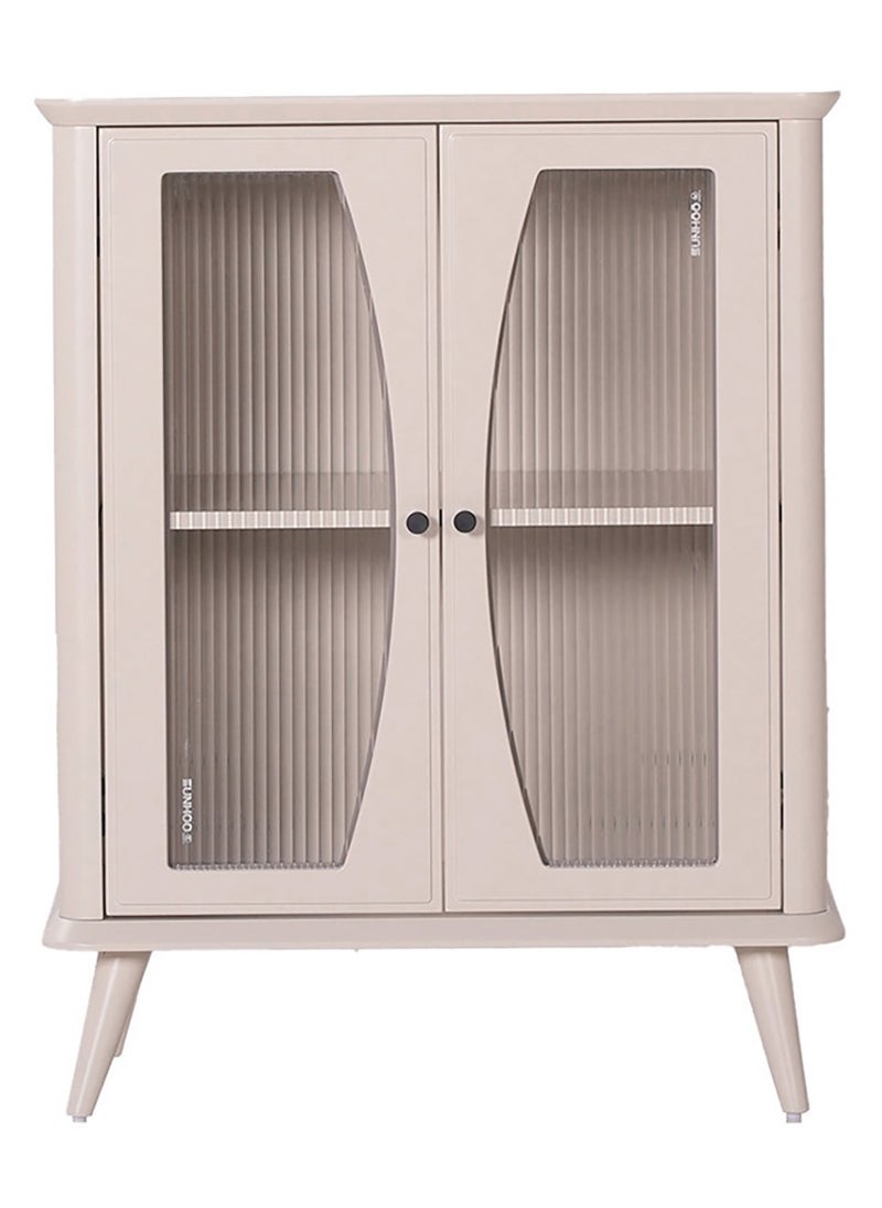 ROYALOAK Royaloak Oliver Side Board | MDF | High Glossy | Kitchen Cabinet | Crockery Cabinet | Durable & Long-lasting | Two Doors | Three Shelves  - Image 1