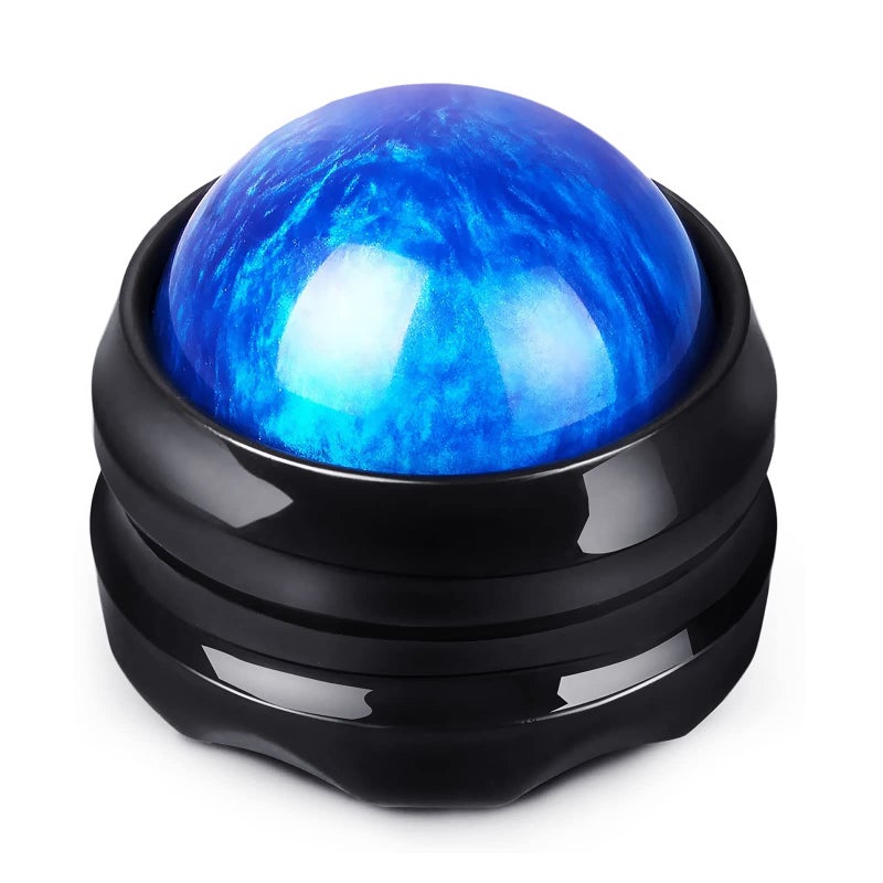 WANDiORY Massage Roller Ball Neck Massager for Pain Relief Deep Tissue Massage Tool Sore Muscle Relief Lymphatic Drainage Tummy Tuck Post Surgery Supplies Blue