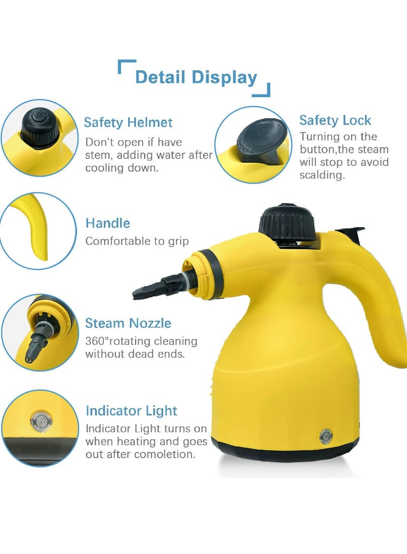Portable Handheld Steam Cleaner Multifunctional High Temperature With 9 Pieces Accessories Suitable For Kitchen Sofa Bathroom Window - Image 3