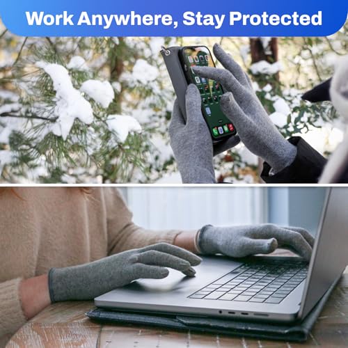 DefenderShield EMF Radiation Protection Gloves – Computer & Cell Phone Gloves Touchscreen-Friendly – Comfortable EMF Protection for Cell Phone Use – Small Size, Anti-Odor & Anti-Static Material - Image 3