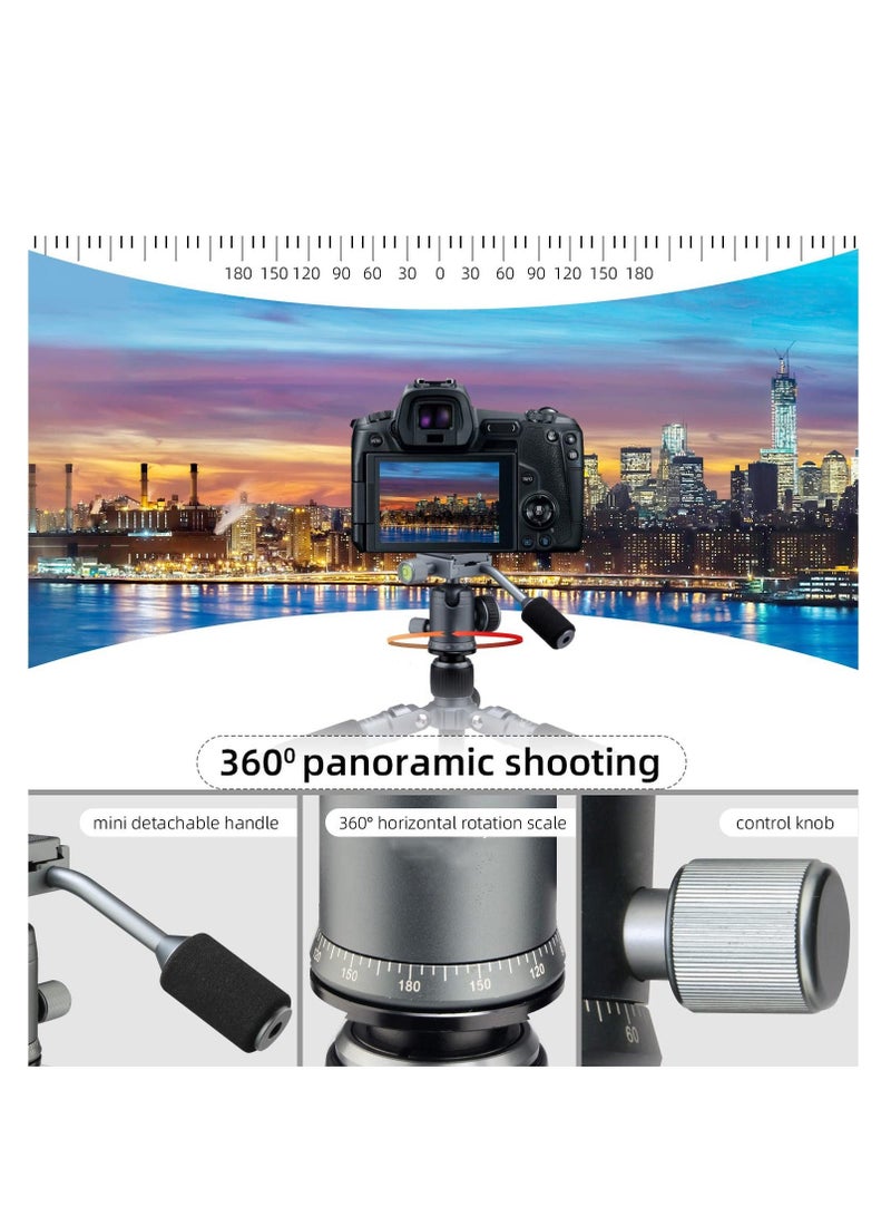 Captaintech Portable Desktop Mini Tripod, Aluminum Alloy 20 inches/ 50 Centimeters with 360 Degree Ball Head, Small Travel Desktop Tripod Max Load 13 lbs Compatible with DSLR Camera Sony Video Camcorder Phones - Image 1