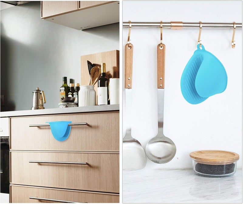 PureBake Baking Gloves for Oven and Microwave - 2PCS Silicone Oven Mitts Heat Resistant, Silicone Potholders for Kitchen, Mini Rubber Oven Glove Kitchen Mittens, Cute Cooking Mitts (Random Color) - Image 5